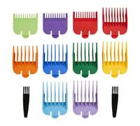FunWorth Lot de 10 protections universelles pour tondeuse à cheveux Wahl, multicolores, 1,5 mm à 25 mm, avec brosse de nettoyage