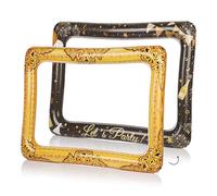 FunX Cadre photo gonflable - Accessoire avec côté doré et noir - Pour anniversaire, mariage et fête - 80 x 60 cm, 30697