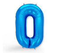 FUNXGO® Ballon Anniversaire 0 an - Ballon Numéro 0 en Bleu - Décoration Fête Bébé, Baptême, Anniversaire Garçon Fille, Baby Shower - Ballon Hélium Réutilisable pour Célébration Éblouissante