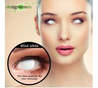 Funy couleur folle blanche aveugle lentilles de Contact pour Cosplay Halloween