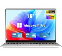 FUNYET Ordinateur Portable 16 Pouces Win 11 Pro 16 Go RAM 1 to SSD PC Portable CPU Celeron N95 Jusqu'à 3.4 GHz 6000mAh Battery Laptop 1920×1200 USB 3.0 BT 5.0 WiFi 5 Mini-HD Clavier Rétroéclairé