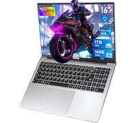 FUNYET Ordinateur Portable,Boîtier Métallique PC Portable,16 Pouces FHD 16Go DDR4 1To SSD,Quad-Core N95(Jusqu'à 3,40 GHz) 1920 × 1200P IPS USB Bluetooth Mini HDMI WiFi Rétroéclairage Clavier