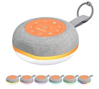FUNYKICH Machine à bruit blanc pour bébé, mode apaisement en un clic,Appareil apaisant pour bébé portable,30 sons,veilleuse 6 niveaux,autonomie jusqu'à 50 h et minuterie intégrée 310g