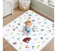FUNYKICH Tapis d'Éveil et Motricité Bébé 150x150cm Tapis de Jeu Bébé | Sécurisé,Lavable,Tapis de Sol Éducatif Antidérapant pour Enfants 1-3 Ans-Jeu,Crawling,Cadeau Naissance,Intérieur/Extérieur