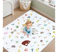 FUNYKICH Tapis d'Éveil et Motricité Bébé 150x180cmTapis de Jeu Bébé Pliable | Sécurisé,Lavable,Tapis de Sol Éducatif Antidérapant pour Enfants 1-3 Ans-Jeu,Crawling,Cadeau Naissance,Intérieur/Extérieur