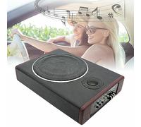 FUNYSF Under Seat Active Subwoofer Audio Active Subwoofer de 8" 12 V 600 W Amplificateur de puissance Audio Noir