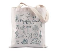 FUNYSO Breathe Deep Hike Far Cadeau pour amateur de randonnée en plein air Nature Camping Cadeaux Outdoor Randonnée Sac fourre-tout, Randonnée au Royaume-Uni, 0