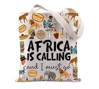 FUNYSO Cadeau Afrique Cadeau souvenir de voyage Afrique Cadeau de vacances Afrique L'Afrique appelle et I Must Go Sac fourre-tout, L'Afrique est le Royaume-Uni, 28 inches