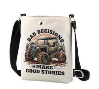 FUNYSO Cadeau d'aventure hors route Bad Decisions Make Good Stories Sac à bandoulière pour amateurs d'aventure Voiture Nature Lover Cadeau, Good Stories Cr UK, 0