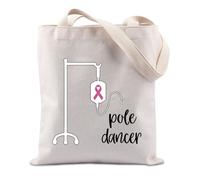 FUNYSO Cadeau de lutte contre le cancer du sein, cadeau de persévérance, de sensibilisation au cancer du sein, de danse, de vie, cadeau d'encouragement, sac fourre-tout, Poledancer UK, 0