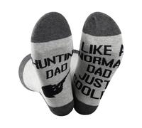FUNYSO Chaussettes fantaisie pour amoureux de chasseurs Cadeau de fête des pères Chasse papa comme un papa normal Just Cool, Hunting Dad UK, Taille unique