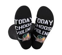 FUNYSO Chaussettes fantaisie pour jeux vidéo Damage Dealt - Cadeau classique de renaissance - Cadeau de jeu Today I Choose Violence, Aujourd'hui, je choisis le Royaume-Uni, Taille unique