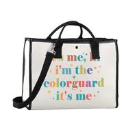 FUNYSO Color Guard Sac fourre-tout avec drapeau Inscription It's Me Hi I'm The Color Guard It's Me, Colorguard Tote UK, 0