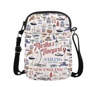 FUNYSO Martha's Vineyard Gift Massachusetts Gift Martha's Vineyard Travel New England Traveler Sac à bandoulière, Martha's Vineyard Cb UK, 0