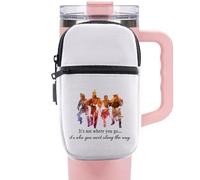 FUNYSO POFULL Pochette pour bouteille d'eau avec inscription « It's Not Where You Go But Who You Meet », It's Not Where Wb Pouch UK, sac bouteille d'eau