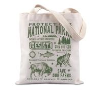 FUNYSO Protégez nos parcs nationaux - Cadeau de protection de l'environnement - Sac fourre-tout pour amoureux de la nature et de la faune, Protect Parks UK, 0