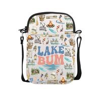 FUNYSO Sac à bandoulière Lake Vacation Gift Camp Life Lake Days Sac à bandoulière pour amateur de bateau, Lake Bum Cb Royaume-Uni, 0