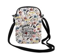 FUNYSO Sac à bandoulière pour fan de crime show Shhh I'm Listening To True Crime Podcasts Cadeau pour amoureux du crime, I'm Listening Cr UK, 0