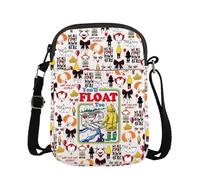 FUNYSO Sac à bandoulière « You'll Float Too » - Cadeau pour les fans de films d'horreur - Thème visage horrible - Pour amoureux de clown, Float Too Cb UK, 0