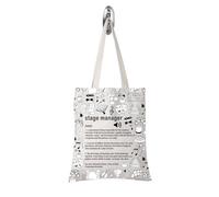 FUNYSO Sac fourre-tout amusant avec définition de manager de scène, cadeau pour enseignant de théâtre, drame, Stage Manager Tote UK, 0