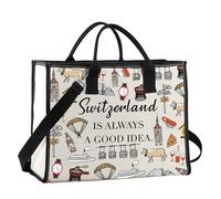 FUNYSO Sac fourre-tout pour amoureux de la Suisse - Cadeau de voyage en Europe - La Suisse est toujours une bonne idée de shopping, La Suisse est toujours Ltote UK, 0