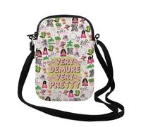 FUNYSO Sorority Gift Very Demure Very Pretty Sac à bandoulière Rose et vert Sac à bandoulière Paraphernalia Cadeau pour femme, Very Pretty Cr UK, 0
