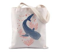 FUNYSO Whale Shark Lover Ocean Animal Shark Cadeau Protection Océan Navigation Cadeau Hawaii Summer Beach Marine Tote Bag, One Shark UK, 0