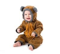 Funzies Veste légère en Laine Polaire - vêtement d'extérieur Pyjama pour bébé Brown/Tan Bear 12-18 Mois