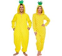 Funziez! Combinaison Mince Ananas et Avocat Adulte - Costume d'halloween Alimentaire - Costume de Cosplay Une pièce pour Adultes, Femmes et Hommes, Ananas, X-Small
