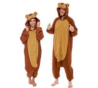 Funziez! Costume d’Halloween pour adultes, animal et créature marine, costume de cosplay une pièce en peluche pour adultes (hommes et femmes), Ours en peluche., XX-Large