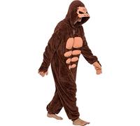 Funziez! Sasquatch Costume Pyjama Adulte Mixte Une Pièce Costume Halloween Costume Combinaison - Marron - Medium