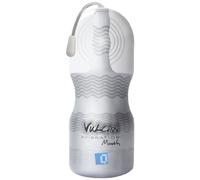 Funzone Masturbateur Vibrant en Forme de Bouche en Argent/Peau