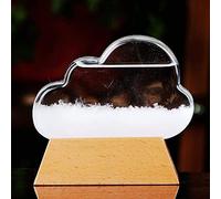 Fuoliystep Station météo en verre, verre tempête, prévisions météo, nuages, baromètre liquide, prédicteur météo, mode, bureau, maison, verre météo décoratif, cadeaux pour la Saint-Valentin, un