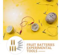 FUOYLOO 10 pièces Kit de Électrode Cuivre et Zinc pour Expériences Fruit Batterie Matériel Scientifique Éducatif DIY