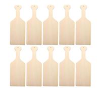 FUOYLOO 10 Pièces Mini Planche à Découper Résistante aux Rayures en Bois avec Poignée Compacte et Portable, Cuisine Travaux Manuels DIY