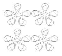 FUOYLOO 100 Pièces Trombones Petits Clips Décoratifs Polyvalents en Acier Argentés de Goutte D'eau pour Documents de Bureau et Souvenirs D'occasions Spéciales
