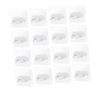 FUOYLOO 16 pièces Crochets Adhésifs Transparents pour Salle de Bain Lot de Supports Muraux Polyvalents sans Perçage pour Bouteilles et Accessoires Design Discret et Résistant