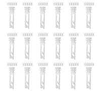 FUOYLOO 18 Jeux de tiges et mécanismes de Rechange pour Stores verticaux, kit de réparation de tiges Blanches pour Rail supérieur, Accessoires pour Rideaux et Stores à la Maison