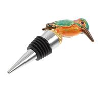 FUOYLOO 1pièce Bouchon de Bouteille de Vin Étanche Émail Créatif Kingfisher Joint Hermétique pour Vin Cocktail Ornement Décoratif pour Maison Bar et Fête