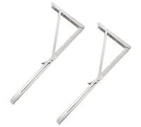 FUOYLOO 2 Pièces Équerre Pliante en Acier Inoxydable Support Mural pour Étagères Pliables, Design Simple, pour Usage Intérieur et Supports pour Planches de Bureau