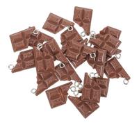FUOYLOO 20pcs Breloques Suspendues en Chocolat Réalistes en Plastique et Résine Légères, Fournitures de Bijoux Diy, pour Décoration D'anniversaire et Création de Présents