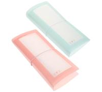 FUOYLOO 2pièces Album de Rangement Autocollants Macaron Transparent Grand Format pour Stickers Tickets et Photos Organisateur Portable et Protection