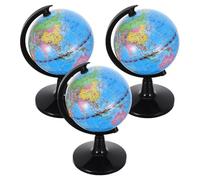 FUOYLOO 3 Pièces Globe Terrestre Éducatif 3d Rotatif pour Garçon et Filles et Étudiants avec Base, Design Sûr en Abs et Pvc, pour Bureau D'étude et École