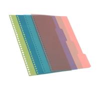 FUOYLOO 4 Intercalaires de Reliure en Plastique Détachables pour Cahiers à Couverture Rigide, Faciles à Gérer, pour Organiser Rapports et Notes