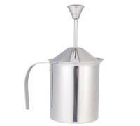 FUOYLOO 800cc Mousseur It Manuel Acier Inox Double Filtre Résistant Chaleur pour Café Maison et Professionnel