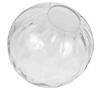 FUOYLOO Abat-jour en Verre Rond Transparent pour Lampe Boule Transmission Lumineuse et Design Élégant, pour Lampes de Table et Lustres