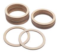 FUOYLOO Anneaux en Bois 7,5 CM Lot de 20 pour Pense-Bêtes D’Anniversaire et Créations DIY