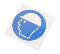 FUOYLOO Autocollant Adhésif Sécurité Rouge pour Casque de Protection - Signalisation Port Casque Obligatoire sur Chantier et Usine Solide et Résistant