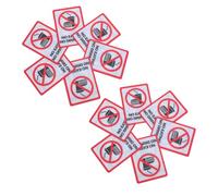 FUOYLOO Autocollants Avertissement Usine en Vinyle Résistant aux Intempéries Lot de 12 Facile à Appliquer et Retirer Interdiction de Manger ou Boire pour Boutique et Bibliothèque