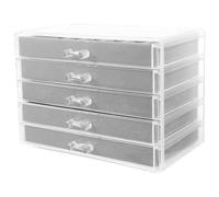 FUOYLOO Boîte de Présentation pour Collection de Roches 90 Compartiments en Acrylique Transparent 5 Étages Grille Amovible Coffret de Rangement Polyvalent pour Pierres et Cristaux